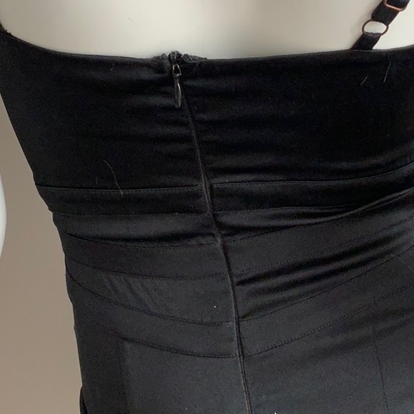 MARCIANO Black 96% Silk Stretchy Cocktail Dress Size XS - Picture 8 of 9